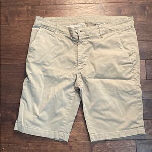 Ag Adriano Goldschmied Tan Flat Front Shorts